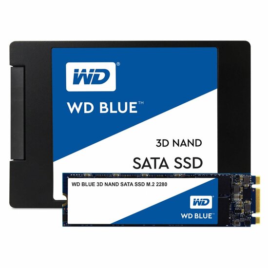 Western Digital Blue | 250GB SATA SSD | 2.5'' | 555MB/s Lezen | 440MB/s Schrijven