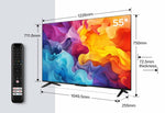 TCL 55V6B 55" | Ultra HD 4K LED Smart TV | Google TV + Wifi | HDR10 voor Levendige Beelden | Slank Design | 50Hz