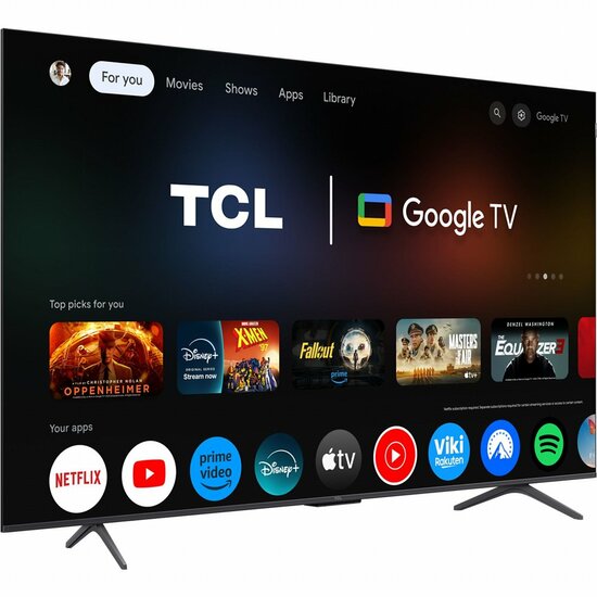 TCL 65P8K | 65" 4K Ultra HD QLED Smart TV | Google TV | Quantum Dot | Dolby Vision | 120Hz (2025)