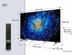 TCL 75C61KS | 75" 4K Ultra HD QD-MiniLED | Google TV | Dolby Vision | HDMI 2.1 | Smart TV