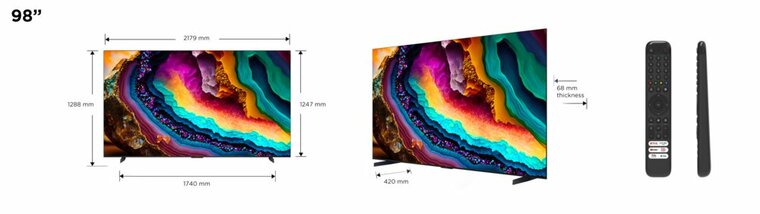 TCL 98P749 | 98'' Ultra HD 4K | LED Smart TV | Wifi | Google TV | HDR10+ | 144Hz