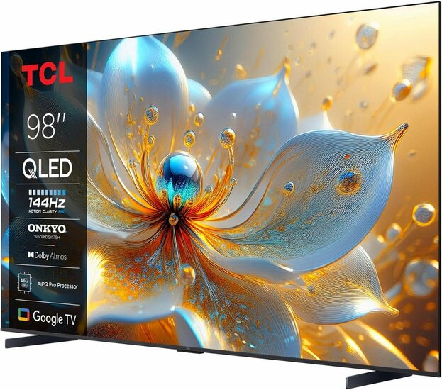 TCL 98T8C | 98” 4K QLED (2025) | 144Hz Motion | Dolby Vision & Dolby Atmos | Google TV & WiFi
