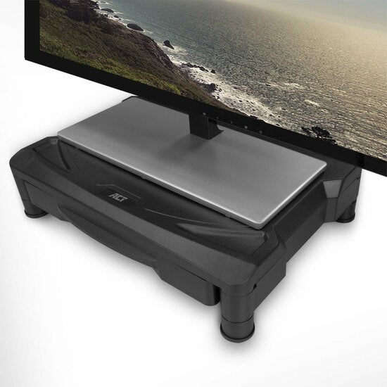 ACT AC8220 | Verhogingspoten voor Monitorstandaarden | 3 cm Verhogen | Compatibel met AC8210 & AC8215 | Set van 4 | Zwart