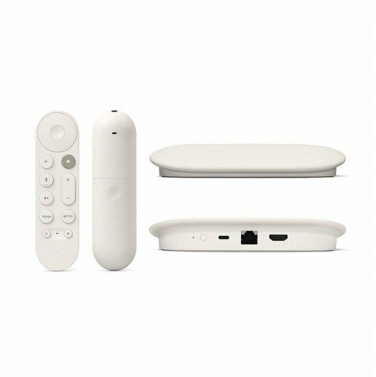 Google TV Streamer Wit 4K | 32GB Opslag | Bluetooth + Wifi + Ethernet