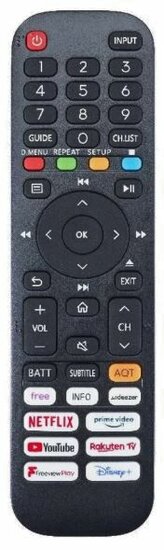 Avtex Vidaa afstandsbediening TV