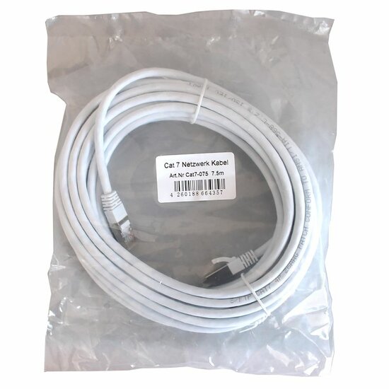 CAT7 UTP Netwerkkabel 7.5 Meter – Dubbel Afgeschermd
