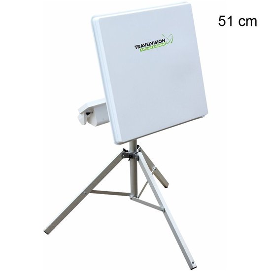 Travel Vision R7 FLAT 51x51 Twin Vlakant Portable Satsystem