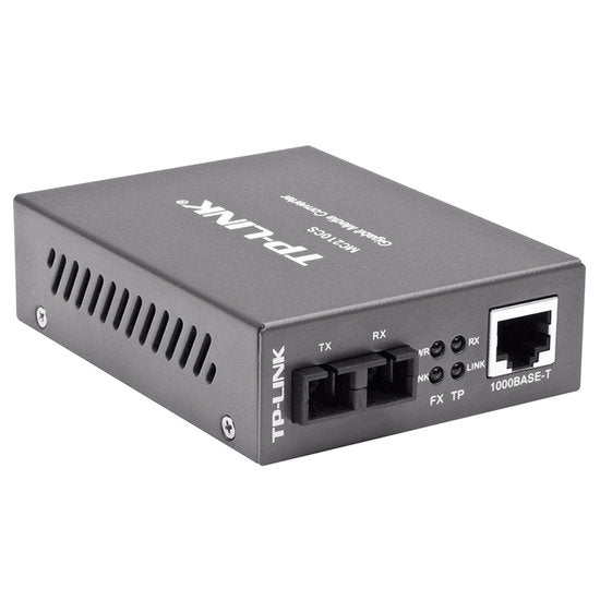 TP-Link MC210CS | Gigabit Media Converter | 1000 Mbit/s | Single-mode | 1310 nm | Zwart