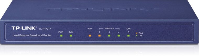 TP-Link TL‑R470T+ | Load‑Balancing Gigabit Router (4×10/100 WAN/LAN) | Smart Load Balance & Firewall | Geen Wi‑Fi