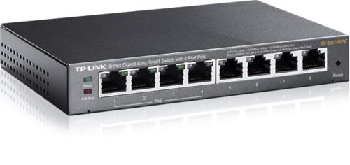 TP-Link TL-SG108PE | 8-Poorts Gigabit Easy Smart Switch | 4x PoE+ | Managed
